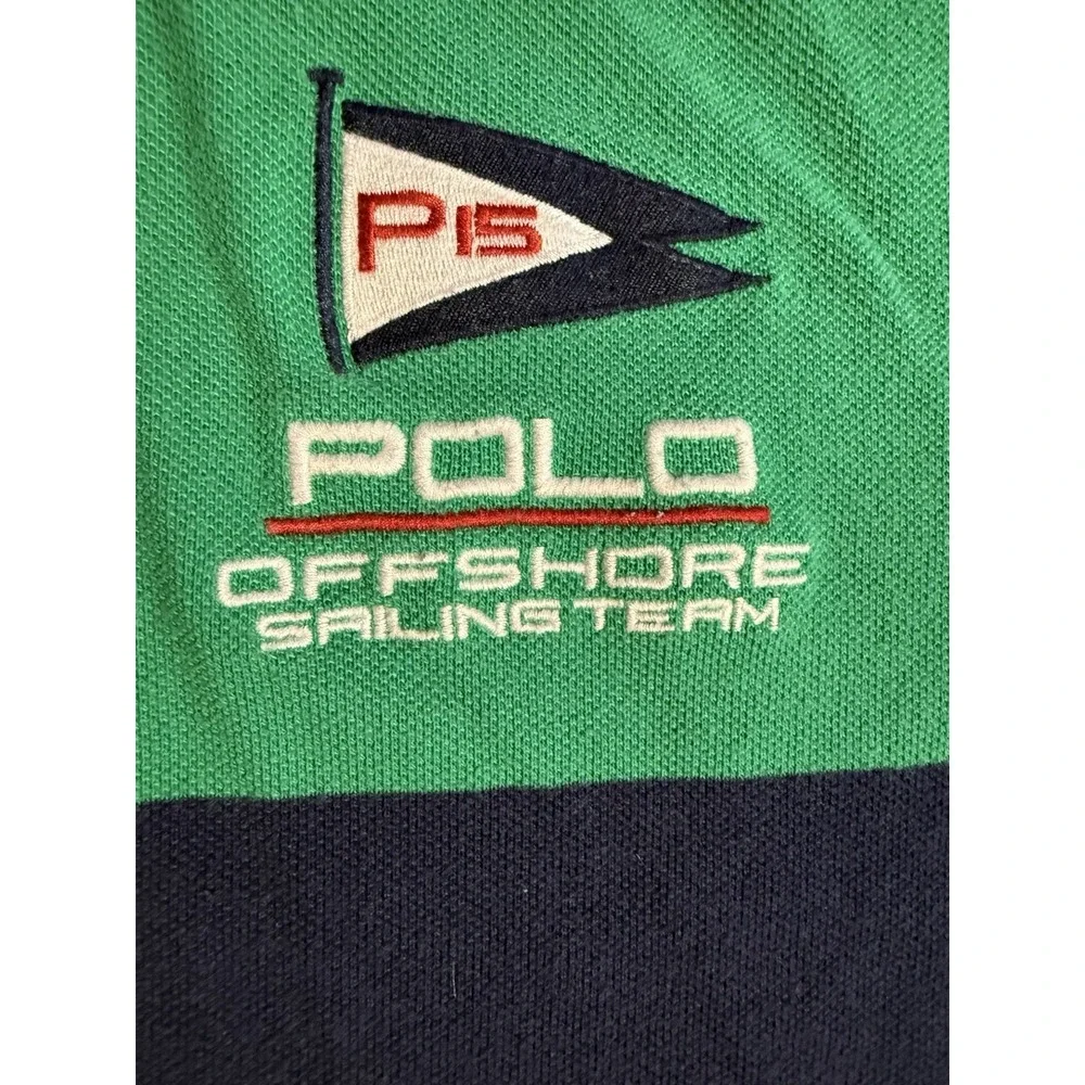 Polo Ralph Lauren Custom Fit P15 Offshore‎ Sailing Team Stripe Polo Shirt XL